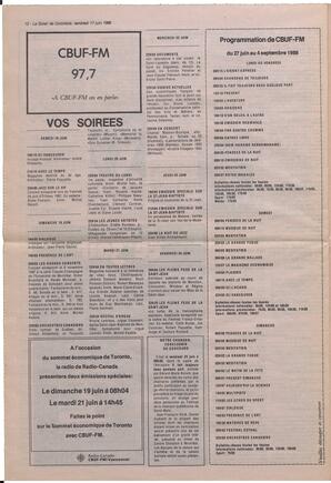 Le Soleil de Colombie, June 17, 1988, page 12