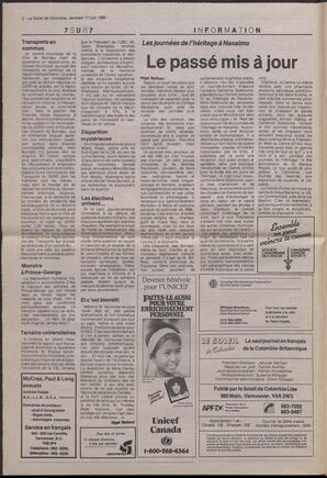 Le Soleil de Colombie, June 17, 1988, page 2