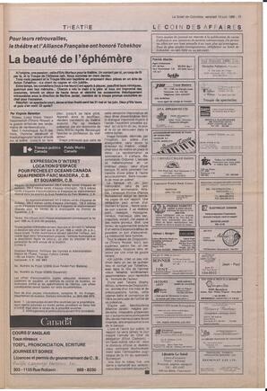Le Soleil de Colombie, June 10, 1988, page 15