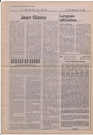 Le Soleil de Colombie, June 10, 1988, page 14