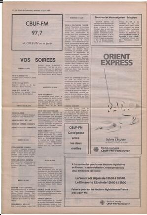 Le Soleil de Colombie, June 10, 1988, page 12