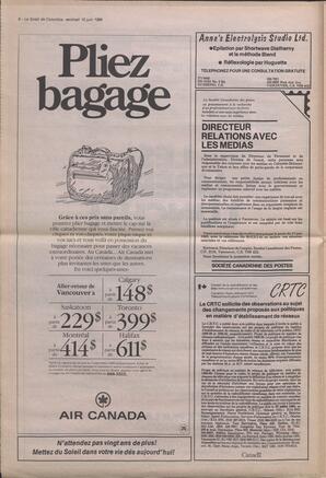 Le Soleil de Colombie, June 10, 1988, page 6