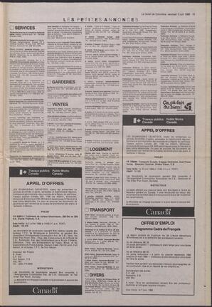 Le Soleil de Colombie, June 3, 1988, page 15