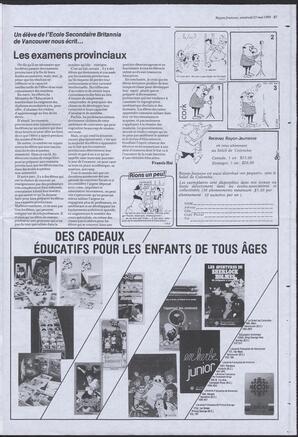 Le Soleil de Colombie, May 27, 1988, page 23