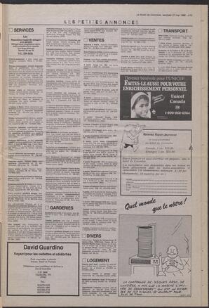 Le Soleil de Colombie, May 27, 1988, page 15
