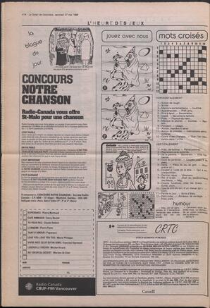 Le Soleil de Colombie, May 27, 1988, page 14