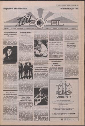 Le Soleil de Colombie, May 27, 1988, page 7