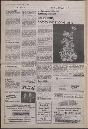 Le Soleil de Colombie, May 27, 1988, page 2