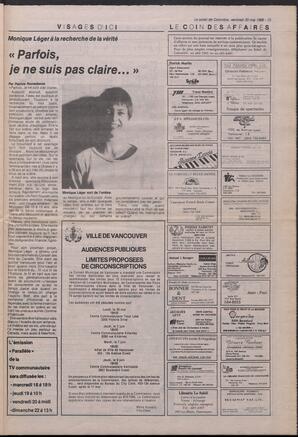 Le Soleil de Colombie, May 20, 1988, page 13