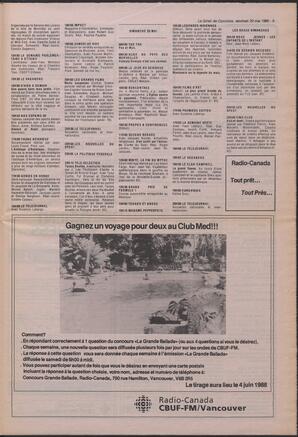 Le Soleil de Colombie, May 20, 1988, page 9
