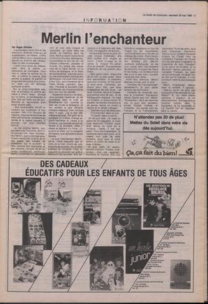 Le Soleil de Colombie, May 20, 1988, page 5