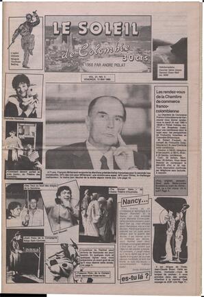 Le Soleil de Colombie, May 13, 1988, page 1