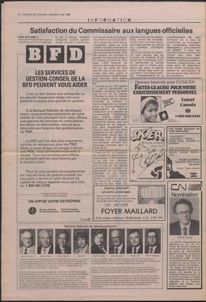 Le Soleil de Colombie, May 6, 1988, page 10