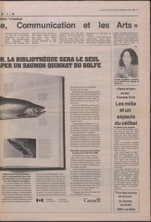 Le Soleil de Colombie, May 6, 1988, page 9
