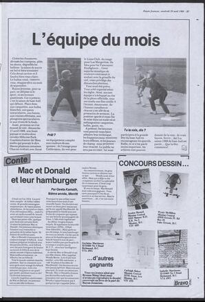 Le Soleil de Colombie, April 29, 1988, page 21