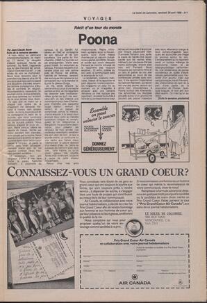 Le Soleil de Colombie, April 29, 1988, page 11
