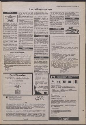 Le Soleil de Colombie, April 15, 1988, page 15
