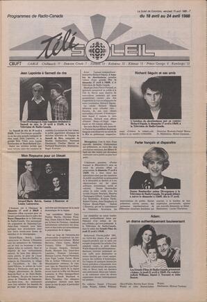 Le Soleil de Colombie, April 15, 1988, page 7