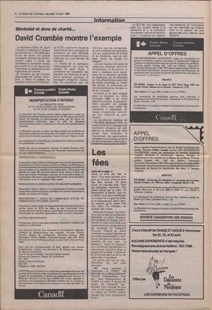 Le Soleil de Colombie, April 15, 1988, page 6