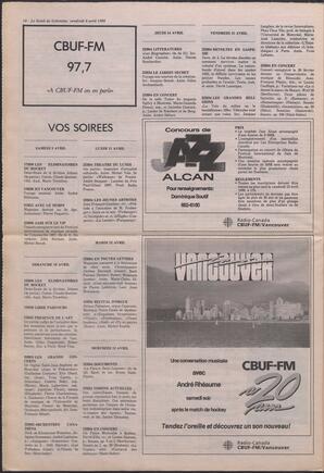Le Soleil de Colombie, April 8, 1988, page 10