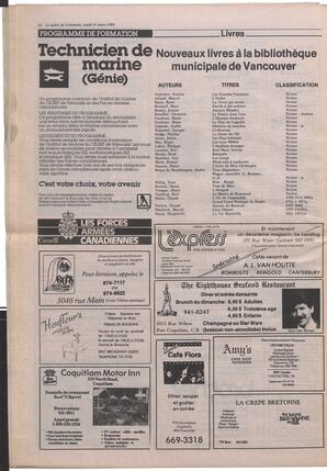 Le Soleil de Colombie, March 31, 1988, page 22