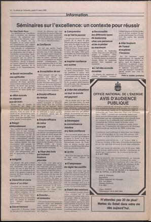 Le Soleil de Colombie, March 31, 1988, page 10