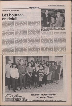 Le Soleil de Colombie, March 31, 1988, page 9
