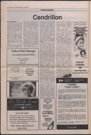Le Soleil de Colombie, March 31, 1988, page 8