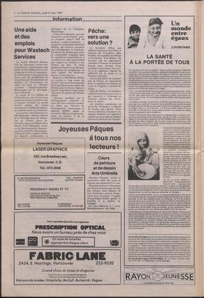 Le Soleil de Colombie, March 31, 1988, page 4
