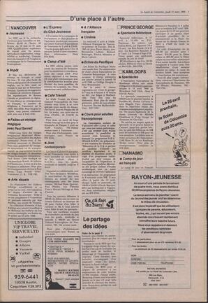 Le Soleil de Colombie, March 31, 1988, page 3