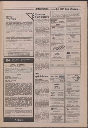 Le Soleil de Colombie, March 25, 1988, page 13