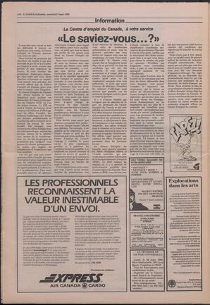 Le Soleil de Colombie, March 25, 1988, page 12