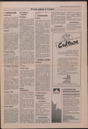 Le Soleil de Colombie, March 25, 1988, page 3