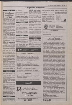 Le Soleil de Colombie, March 18, 1988, page 15