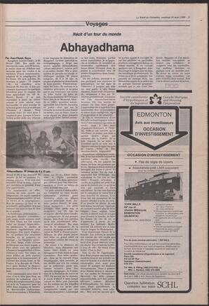 Le Soleil de Colombie, March 18, 1988, page 11