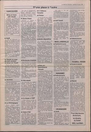 Le Soleil de Colombie, March 18, 1988, page 3