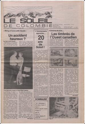Le Soleil de Colombie, March 18, 1988, page 1