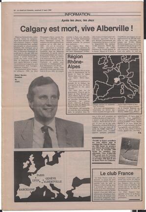 Le Soleil de Colombie, March 11, 1988, page 20