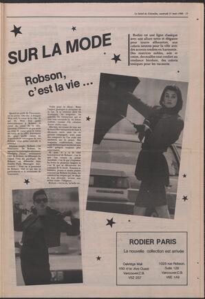 Le Soleil de Colombie, March 11, 1988, page 17