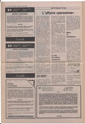 Le Soleil de Colombie, March 11, 1988, page 8