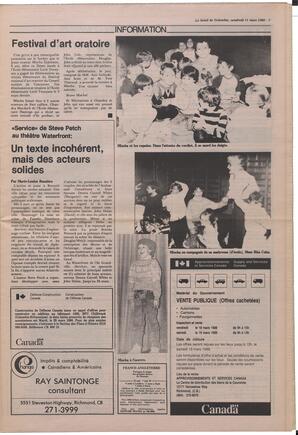 Le Soleil de Colombie, March 11, 1988, page 7