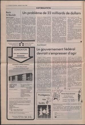 Le Soleil de Colombie, March 4, 1988, page 6