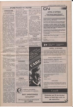 Le Soleil de Colombie, March 4, 1988, page 3