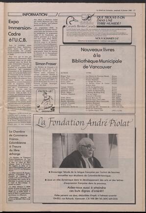 Le Soleil de Colombie, February 19, 1988, page 17