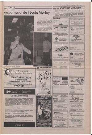 Le Soleil de Colombie, February 19, 1988, page 15