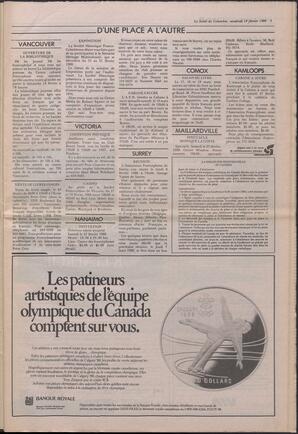 Le Soleil de Colombie, February 19, 1988, page 3