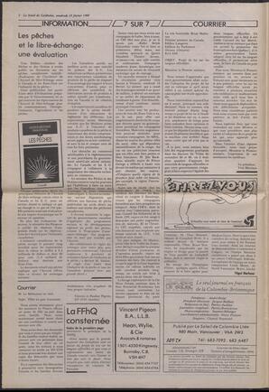 Le Soleil de Colombie, February 19, 1988, page 2