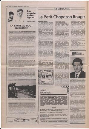 Le Soleil de Colombie, February 12, 1988, page 8