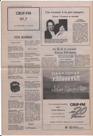 Le Soleil de Colombie, January 22, 1988, page 10