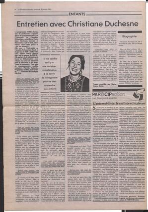 Le Soleil de Colombie, January 8, 1988, page 16